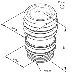 Damixa Nippel for kapping av dusjstang ALLE MODELLER