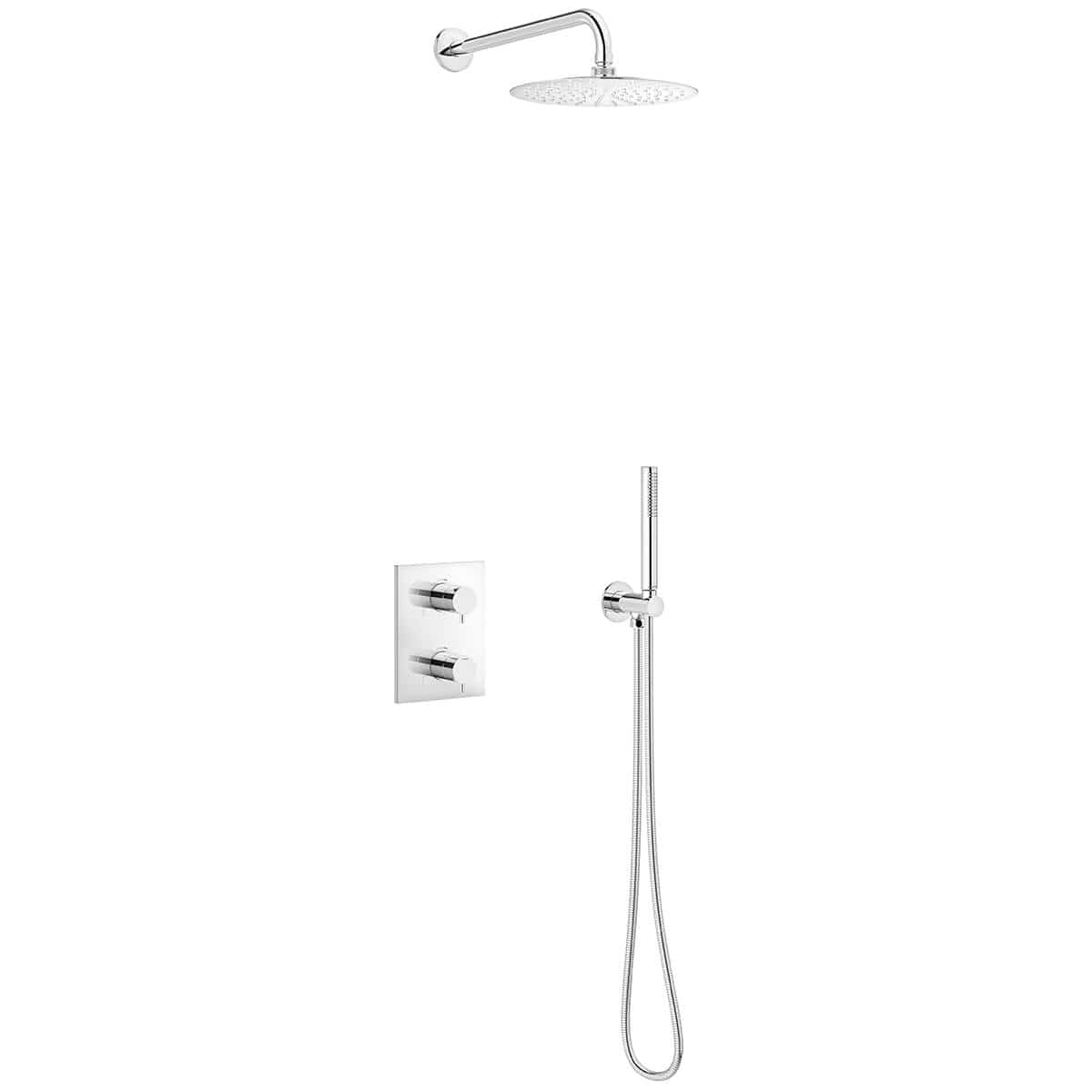 Damixa Silhouet Takdusj Innbygging - komplett Damixa Blandebatteri innbygging