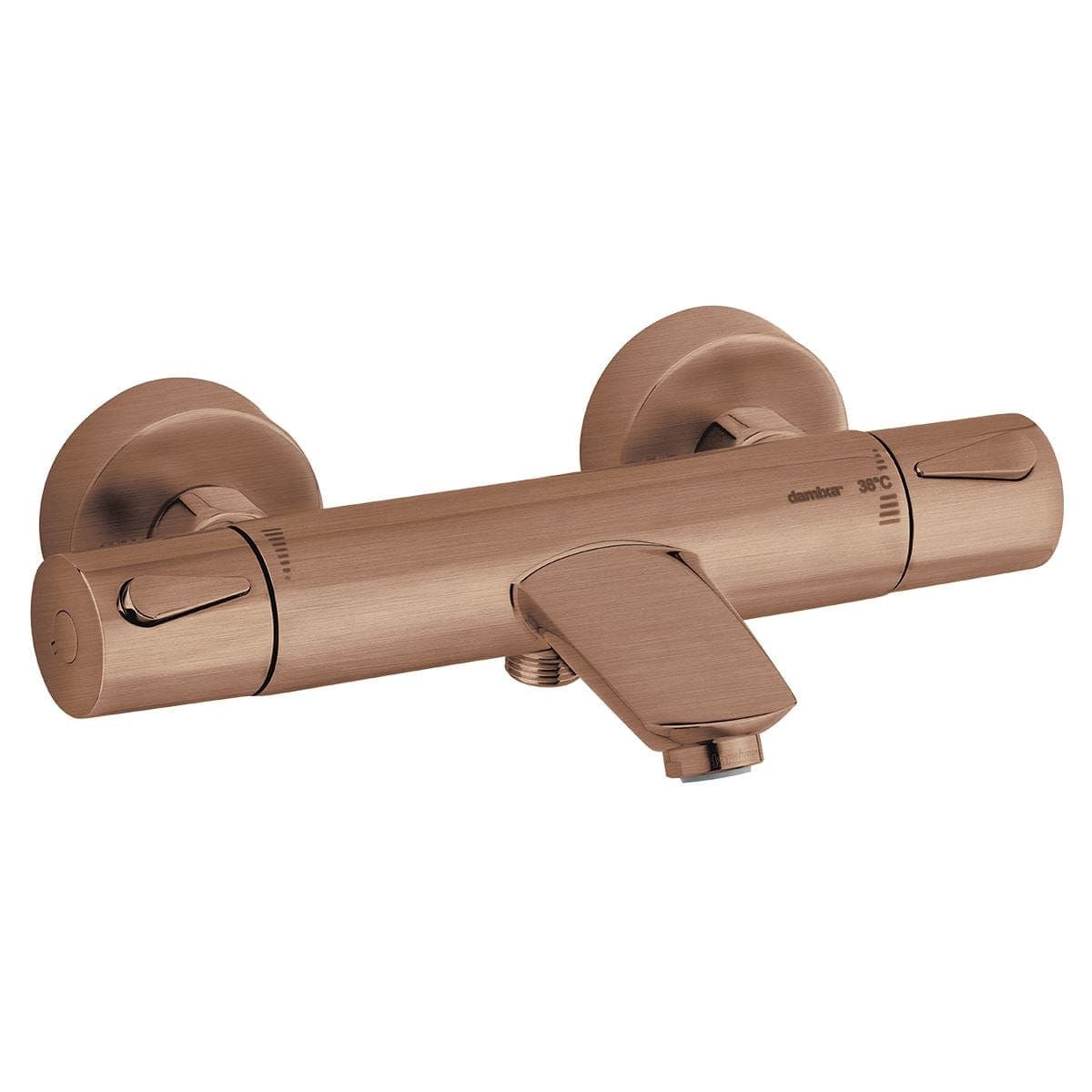 Damixa Silhouet termostatkran badekar Børstet kobber Damixa Badekararmatur KO-7450087