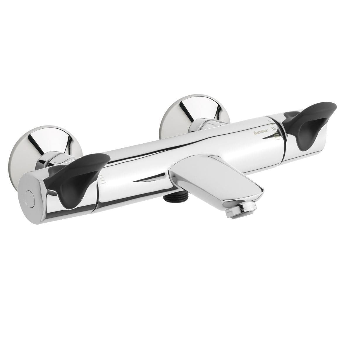 Damixa Slate termostatkran badekar, krom/sort Krom Damixa Badekararmatur KO-5750374