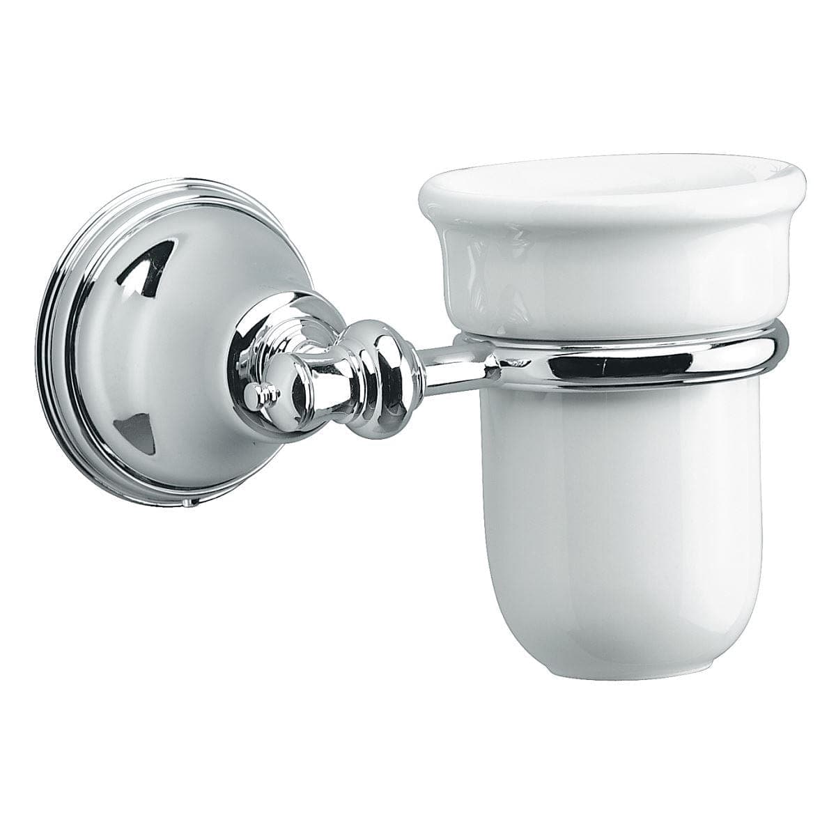 Damixa Tradition Tannglass Krom/Hvit Krom Damixa Tannbørsteholder KO-3730800