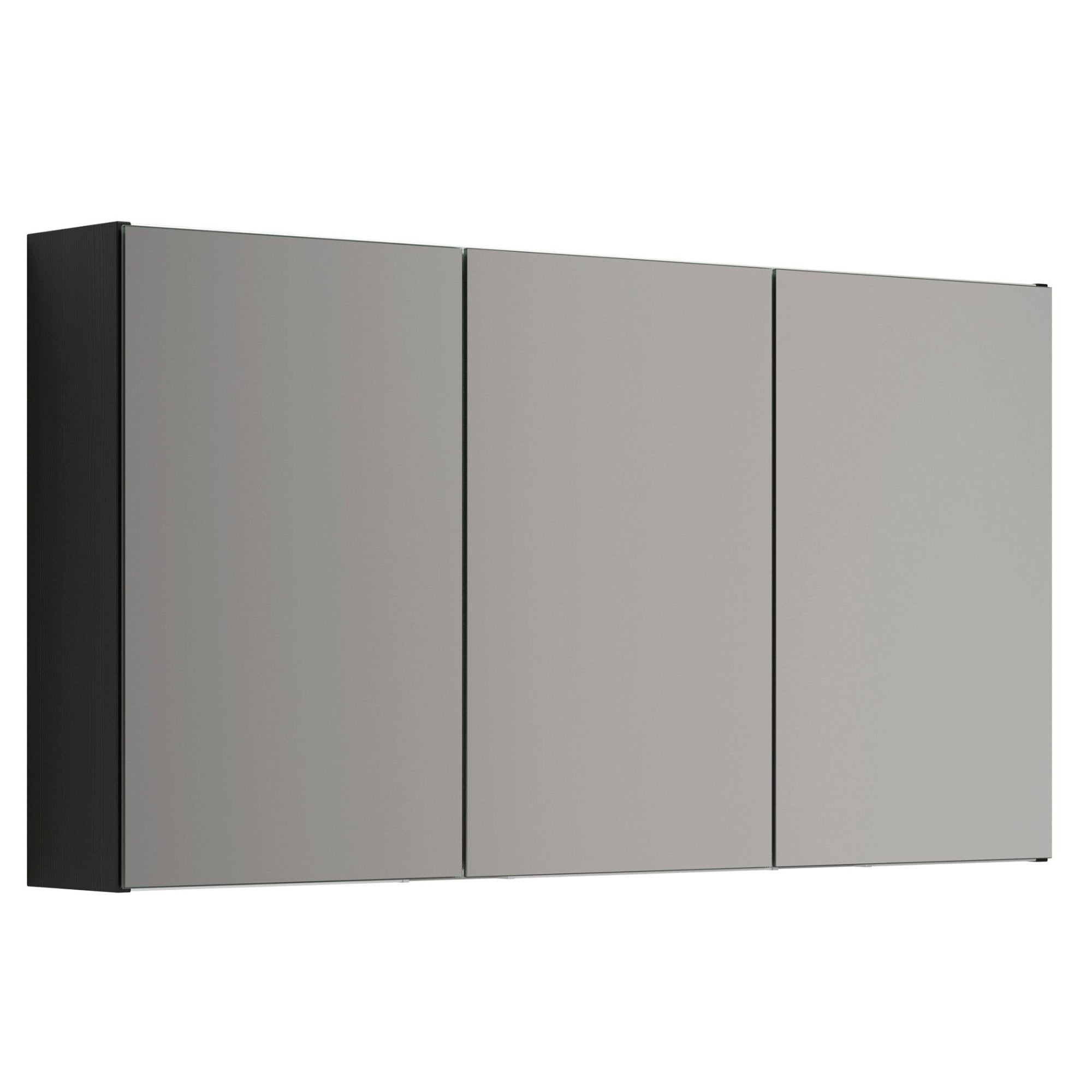 Dansani Mido+ Select Speilskap 3 dører uten lamper B120xH64cm Svart struktur / 120cm Dansani Speilskap DA-S673-129