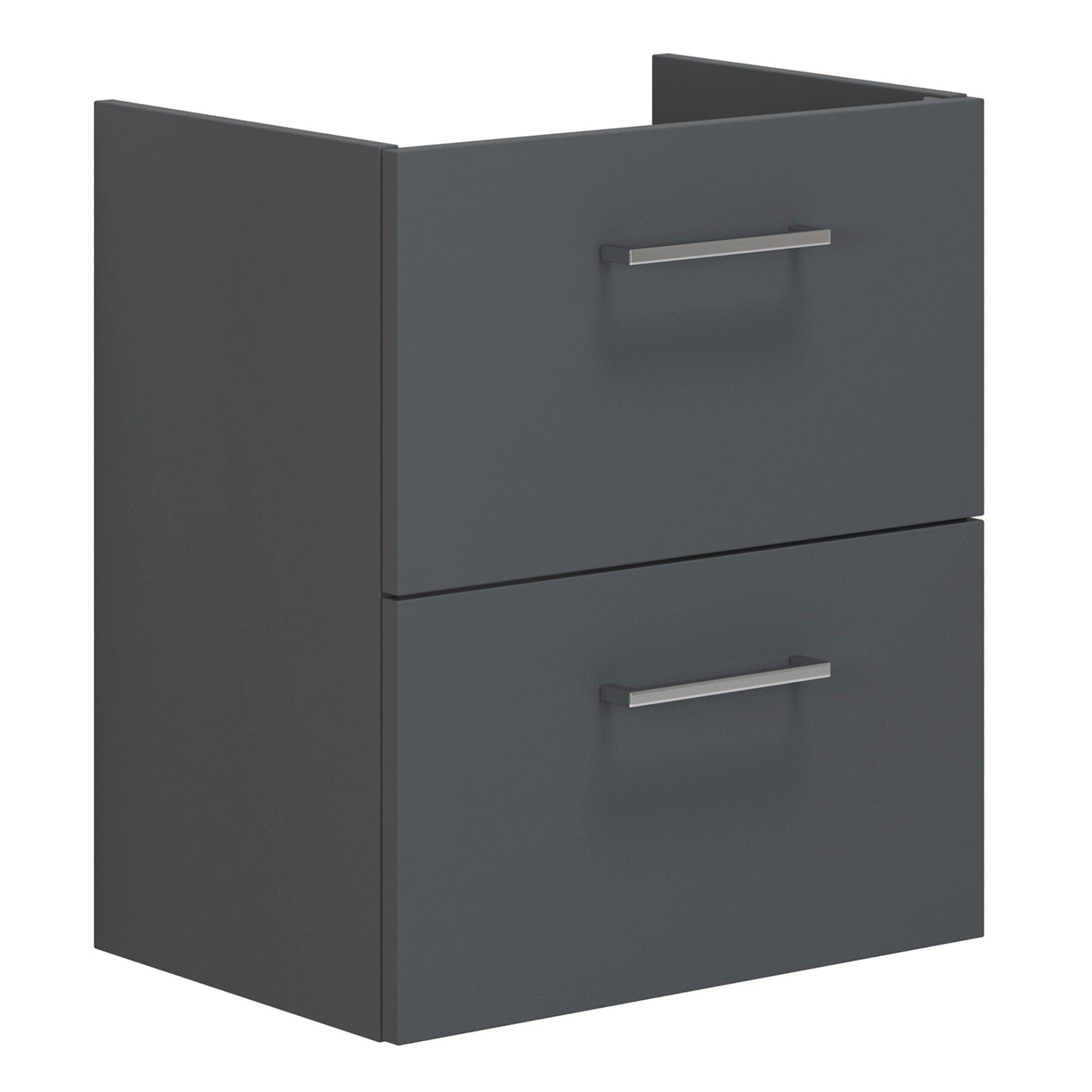 Dansani Mido+ Slim Servantskap 2 Skuffer B50-80xD35cm uten servant Grå matt / 50cm / Vegg Dansani Servantskap DA-P04-1003