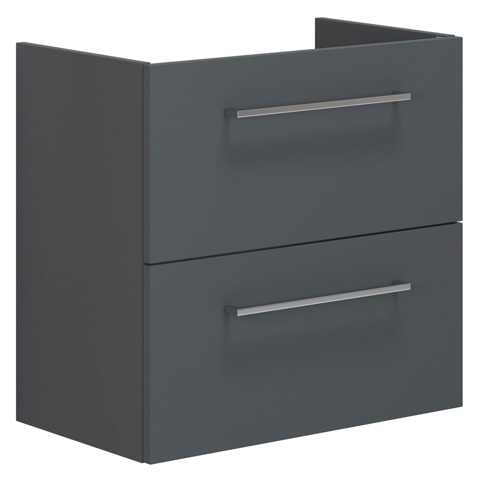 Dansani Mido+ Slim Servantskap 2 Skuffer B50-80xD35cm uten servant Grå matt / 60cm / Vegg Dansani Servantskap DA-P05-1003