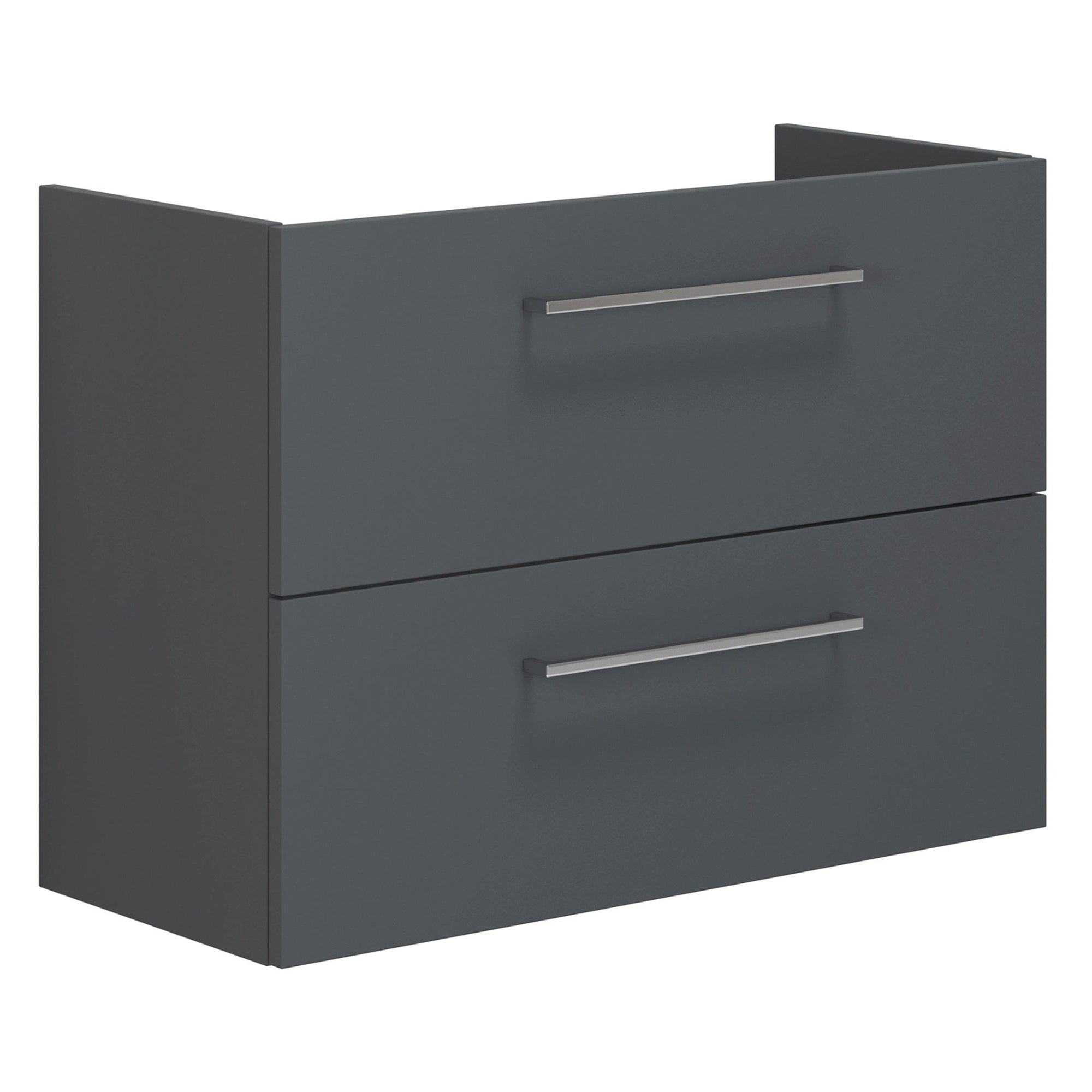 Dansani Mido+ Slim Servantskap 2 Skuffer B50-80xD35cm uten servant Grå matt / 80cm / Vegg Dansani Servantskap DA-P06-1003