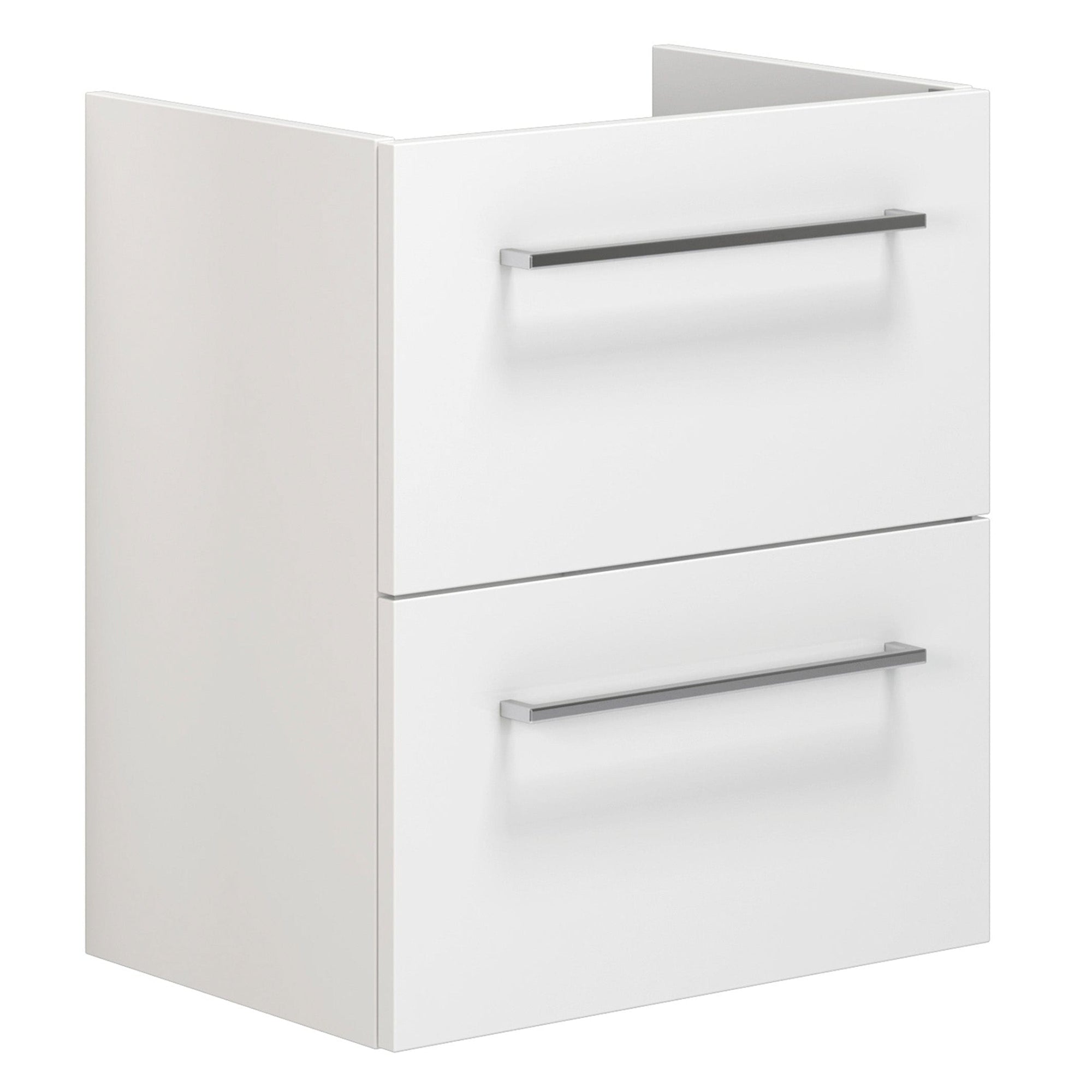 Dansani Mido+ Slim Servantskap 2 Skuffer B50-80xD35cm uten servant Hvit høyglans / 50cm / Vegg Dansani Servantskap DA-P04-1012