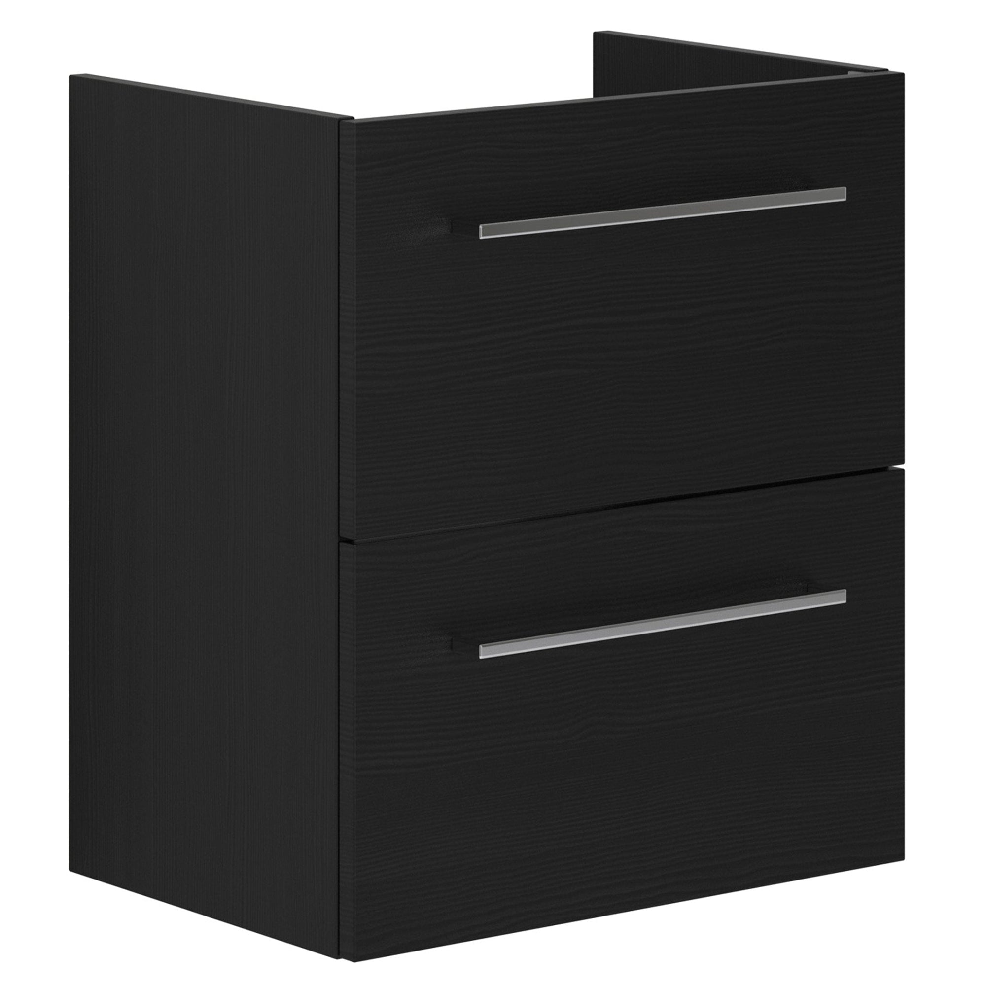 Dansani Mido+ Slim Servantskap 2 Skuffer B50-80xD35cm uten servant Svart struktur / 50cm / Vegg Dansani Servantskap DA-P04-1029