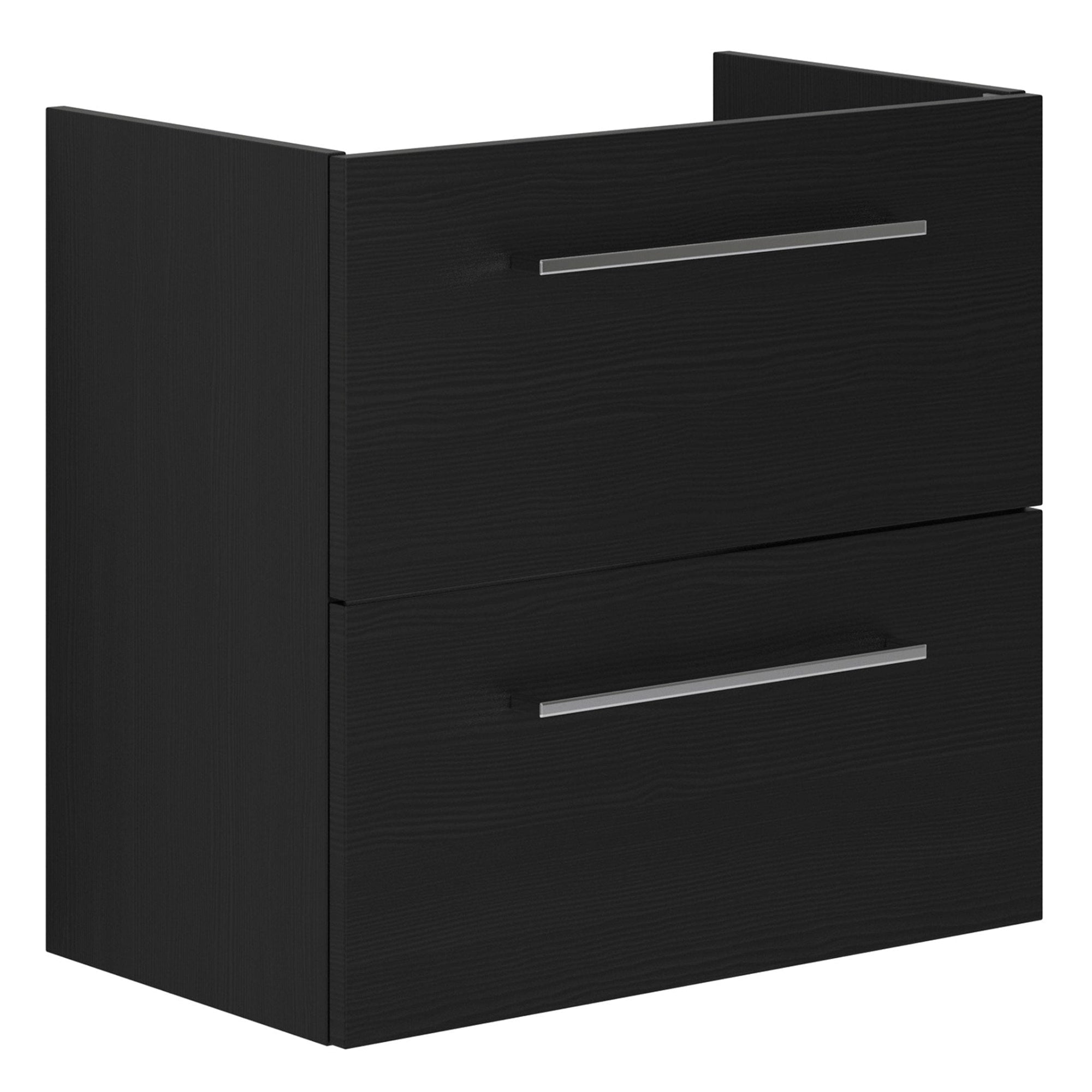 Dansani Mido+ Slim Servantskap 2 Skuffer B50-80xD35cm uten servant Svart struktur / 60cm / Vegg Dansani Servantskap DA-P05-1029