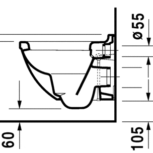 Duravit Starck 3 Compact Vegghengt Toalett - skjult feste
