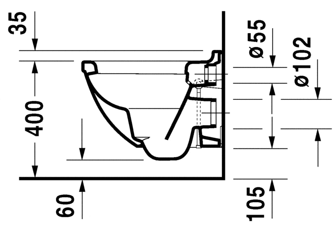 Duravit Starck 3 Compact Vegghengt Toalett - skjult feste