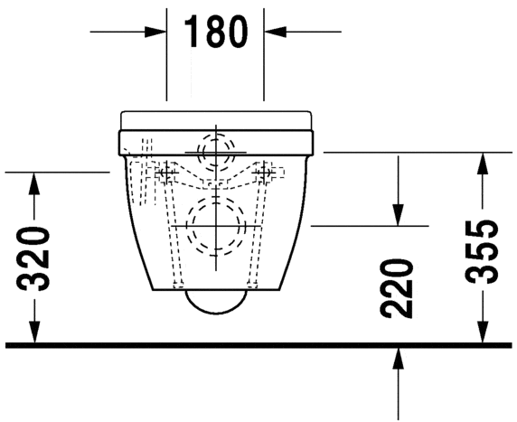 Duravit Starck 3 Compact Vegghengt Toalett - skjult feste Hvit Duravit Vegghengt toalett AH-6189088