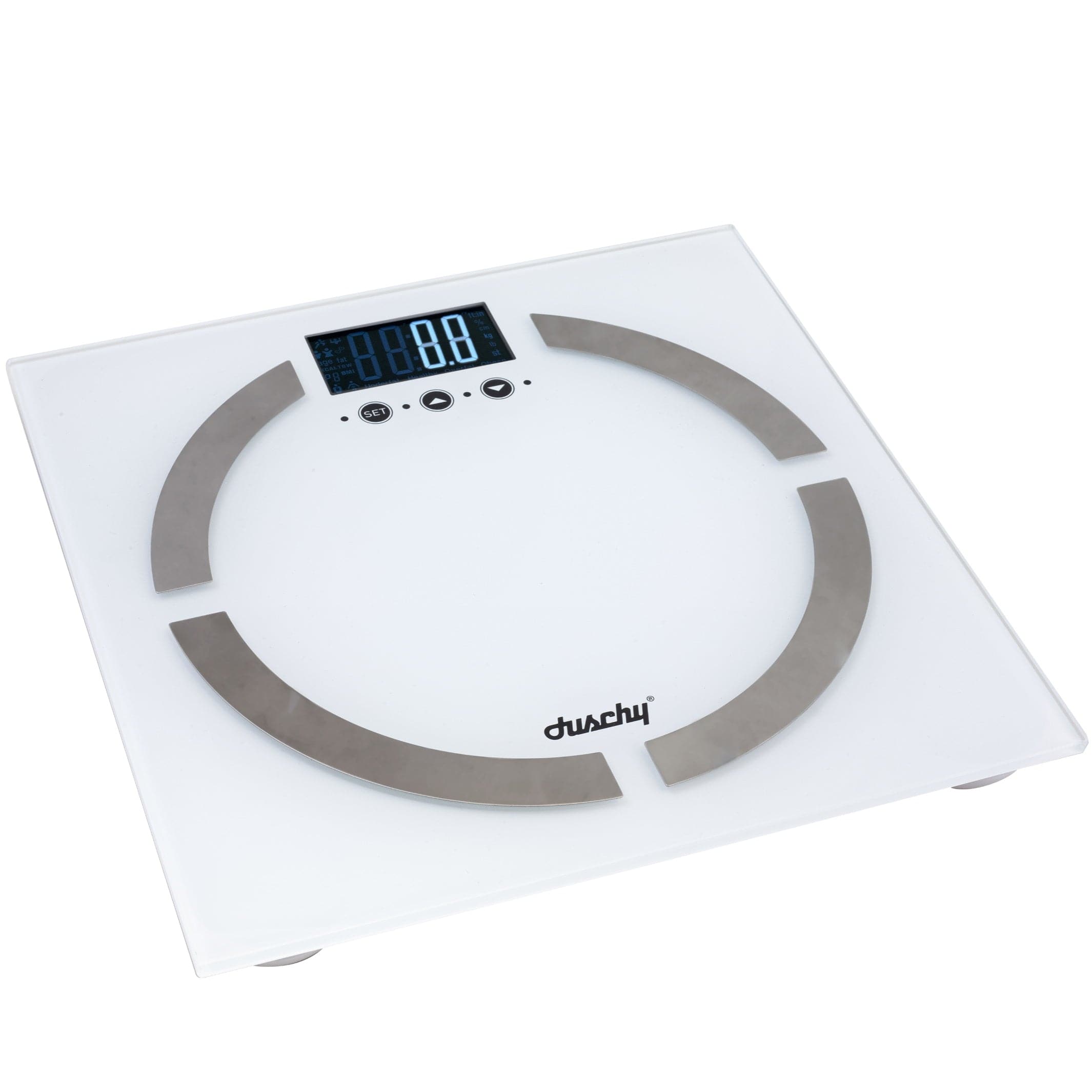 Duschy Baderomsvekt Elektronisk BMI Hvit Duschy Baderomsvekt CO-D090038