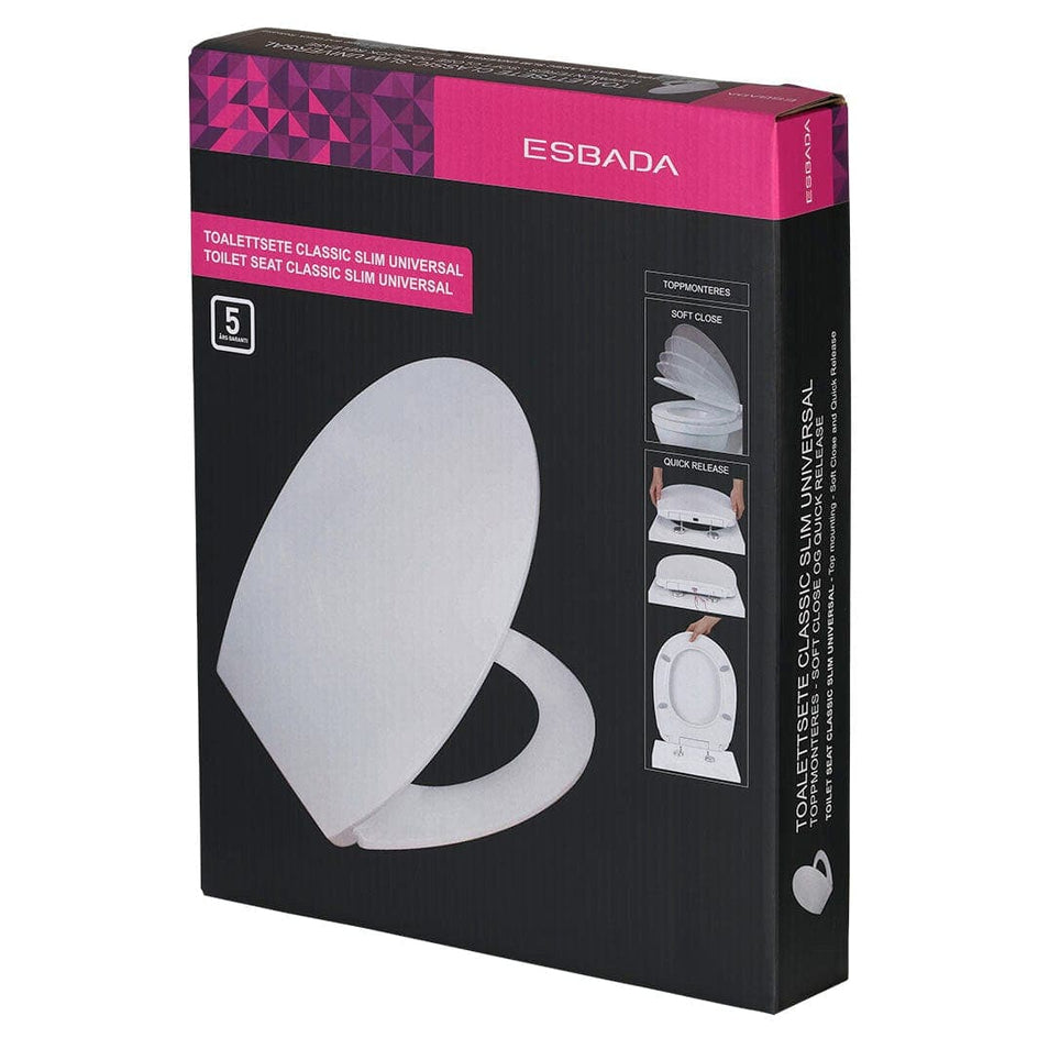 Esbada Classic Slim toalettsete hvit Hvit Esbada Toalettsete CO-L207001