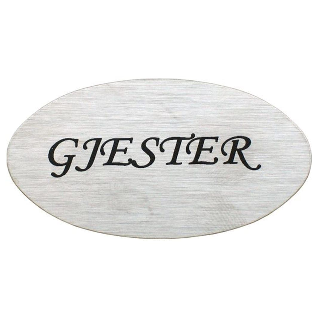 Esbada dørskilt GJESTER matt  børstet Stål Esbada Toalettskilt CO-O691832