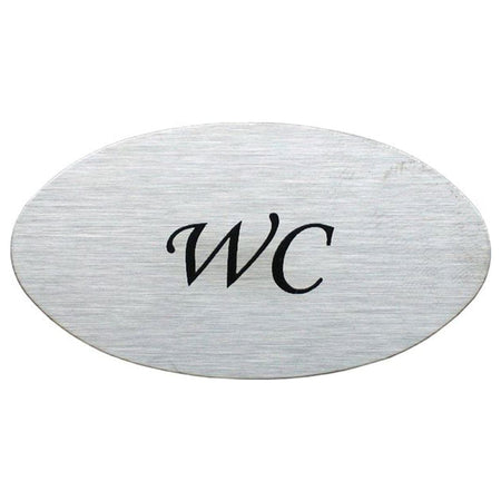 Esbada dørskilt WC matt børstet