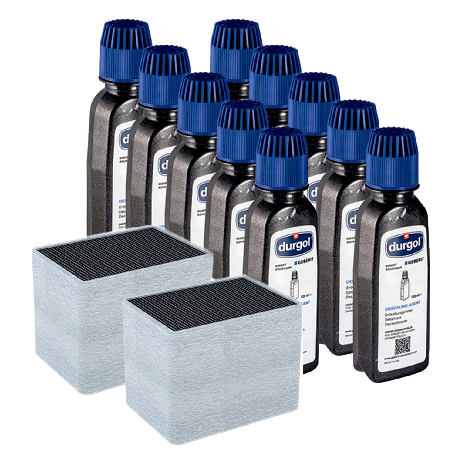 Geberit AquaClean Rengjøringspakke - Avkalkningsmiddel og Keramikkfilter 10 stk Geberit Tilbehør toalett BUN-PAK6166367