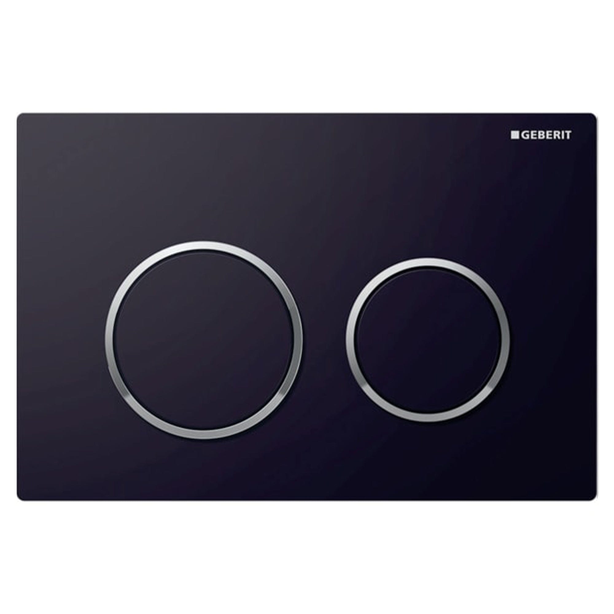 Geberit Omega 20 Betjeningsplate Svart / Krom Geberit Betjeningsplate og trykknapper GE-6166054