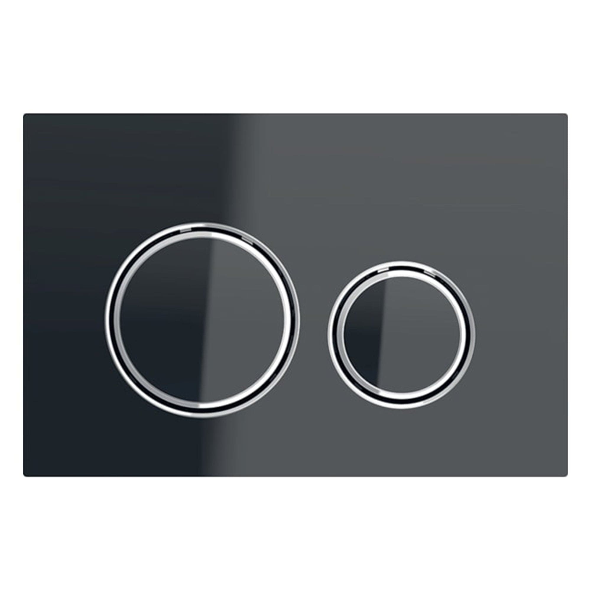 Geberit Sigma 21 Betjeningsplate Svart / Krom Geberit Betjeningsplate og trykknapper GE-6165815