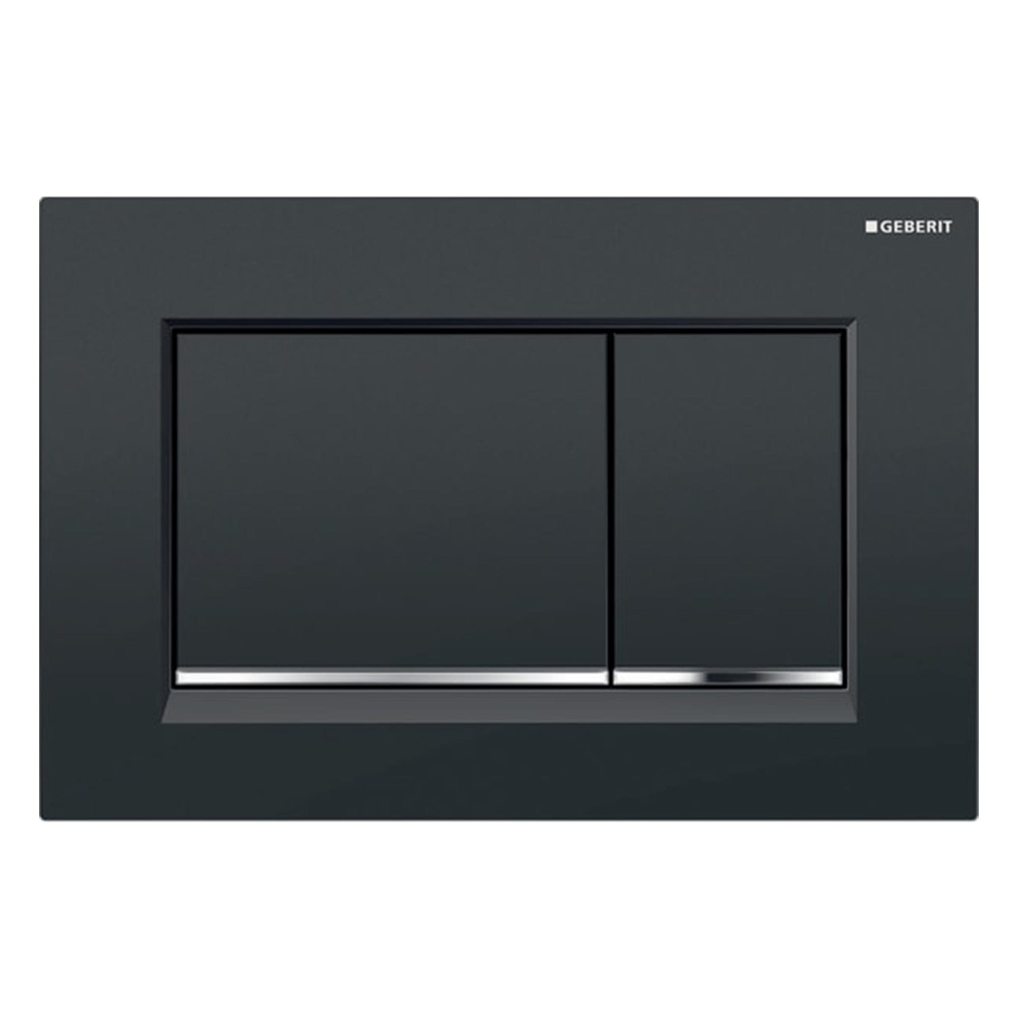 Geberit Sigma 30 Betjeningsplate Svart / Krom Geberit Betjeningsplate og trykknapper GE-6166741
