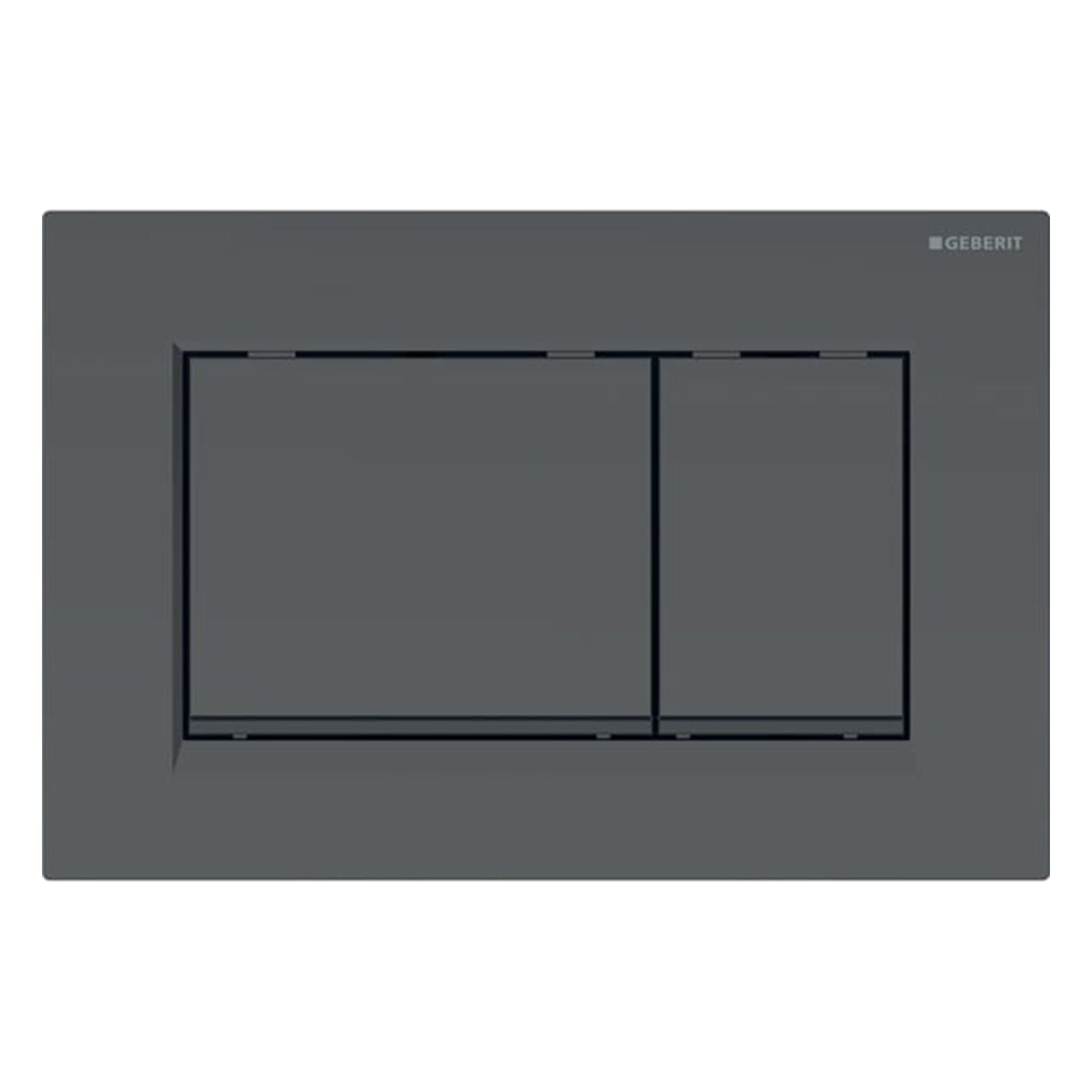Geberit Sigma 30 Betjeningsplate Svart matt / Svart (Easy Clean) Geberit Betjeningsplate og trykknapper GE-6166262
