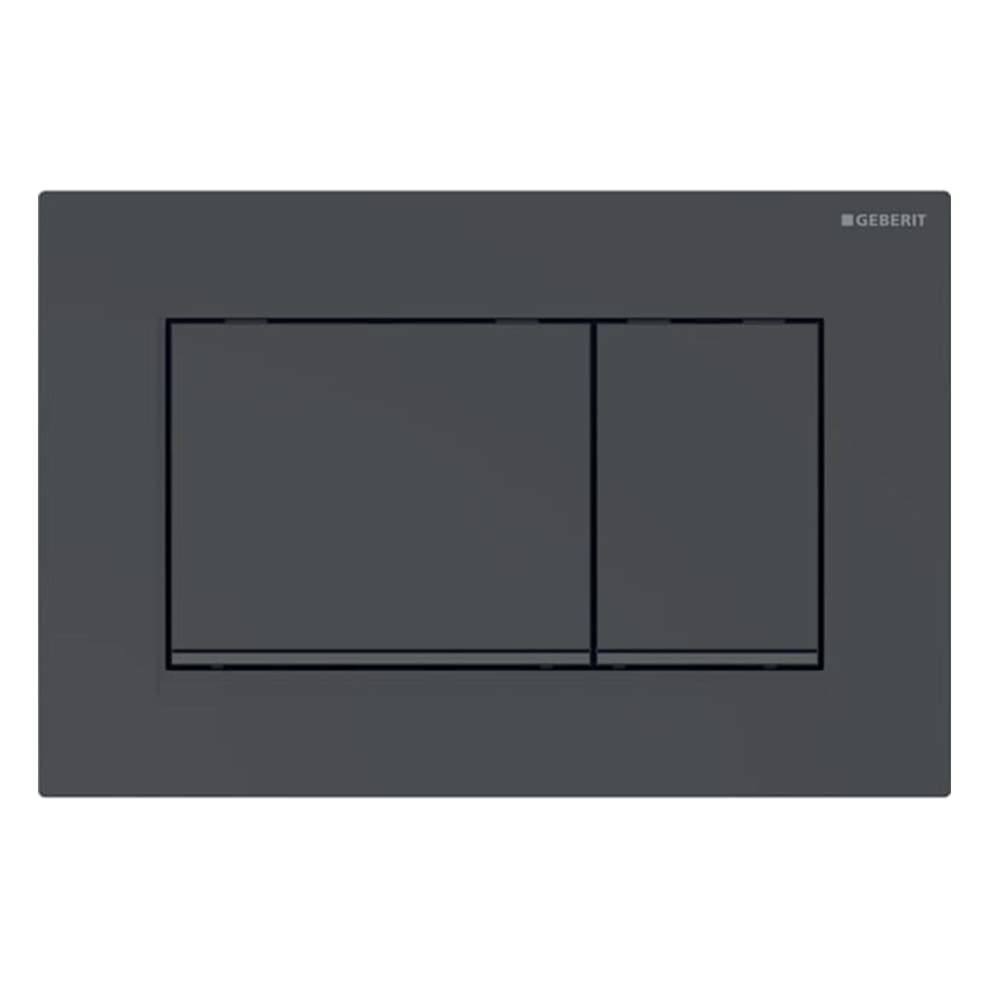 Geberit Sigma 30 Betjeningsplate Svart / Svart matt Geberit Betjeningsplate og trykknapper GE-6166263