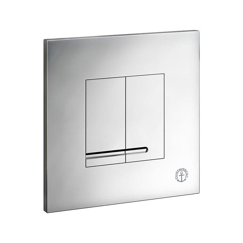 Gustavsberg Betjeningsplate Firkantet - Delos XS Triomont Duo Krom Gustavsberg Betjeningsplate og trykknapper VIL-6025648