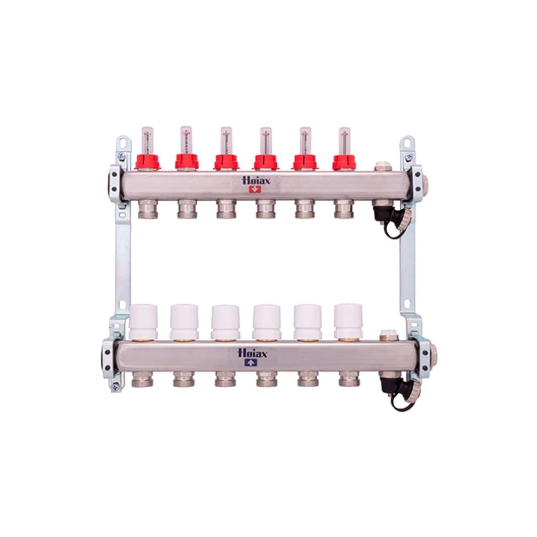 Høiax Gulvvarmefordeler RF 2-12 kurser 6 kurser Høiax Gulvvarmefordeler HO-8377833