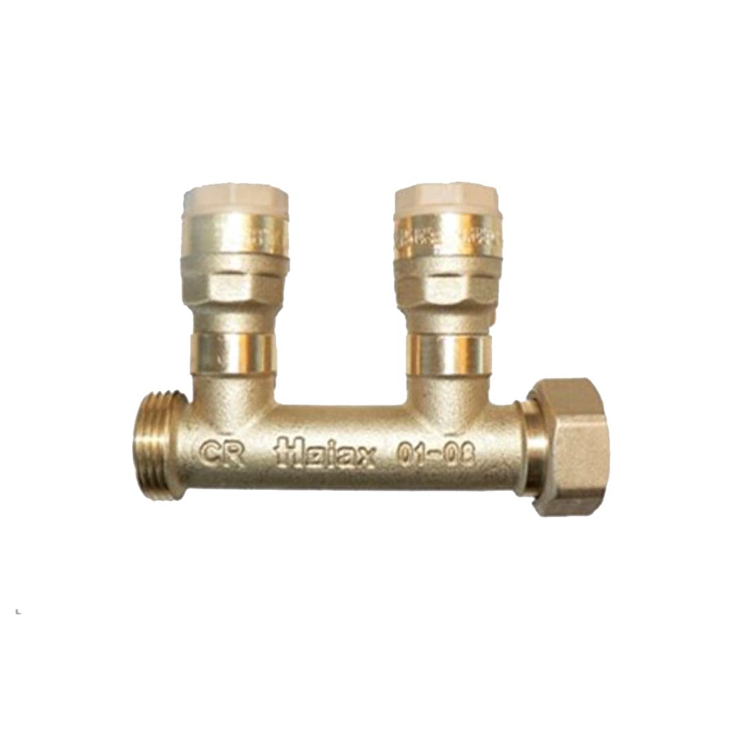 Høiax Push fordeler 15mm x 3/4" 2 Høiax Fordeler tappevann HO-5125348