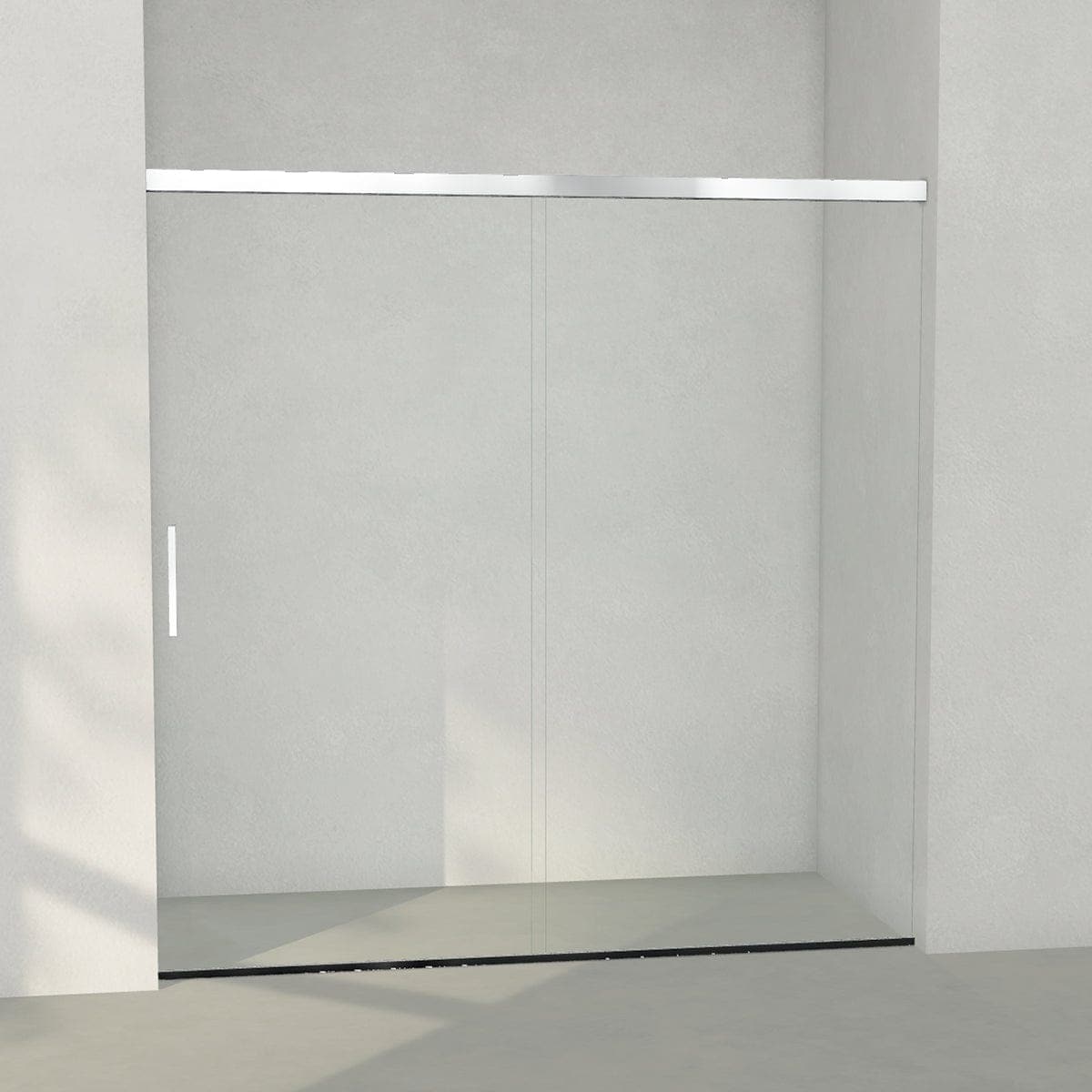 INR ARC Skyvedør Måltilpasset Krom / 1201-2000cm / Timeless klart glass INR Iconic Nordic Rooms Dusjnisje INR-118211300