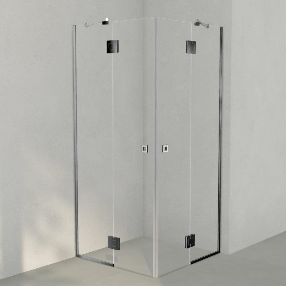 INR Dusjhjørne ARC 16 Frame Måltilpasset Krom / Måltilpasset / Opal klart glass INR Iconic Nordic Rooms Dusjhjørne INR-116112300