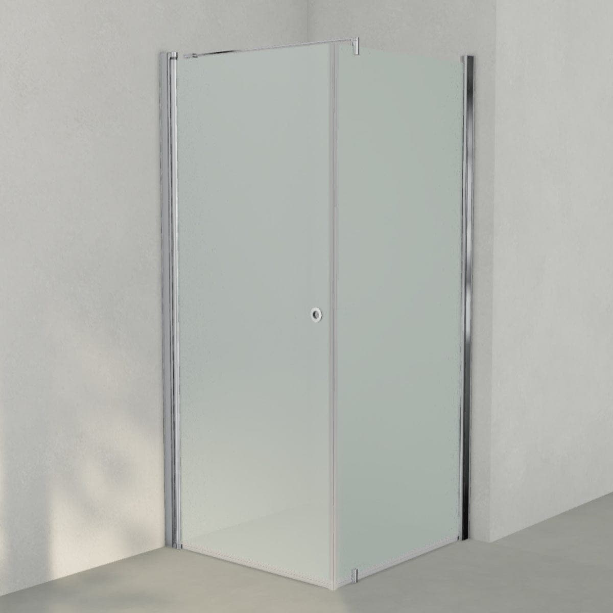 INR Dusjhjørne LINC 13 Måltilpasset Krom / Måltilpasset - venstre / Frostet glass INR Iconic Nordic Rooms Dusjhjørne INR-513110300