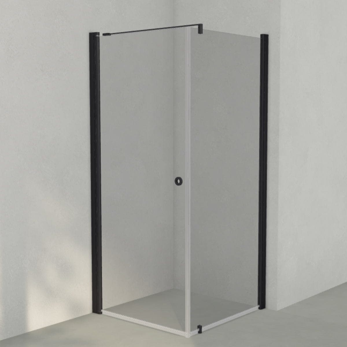 INR Dusjhjørne LINC 13 Måltilpasset Svart matt / Måltilpasset / Grått glass INR Iconic Nordic Rooms Dusjhjørne INR-51303100