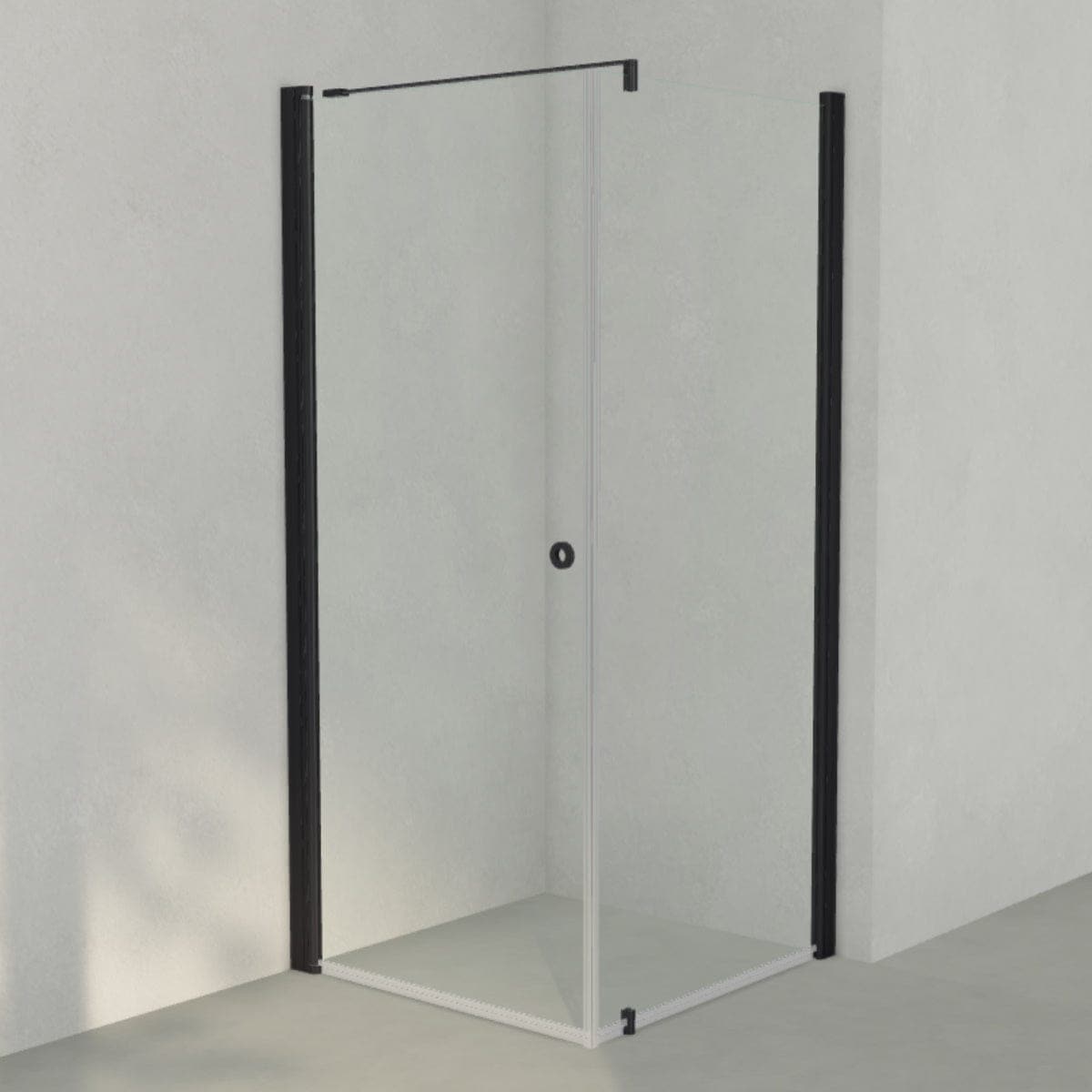 INR Dusjhjørne LINC 13 Måltilpasset Svart matt / Måltilpasset - venstre / Timeless klart glass INR Iconic Nordic Rooms Dusjhjørne INR-513111100