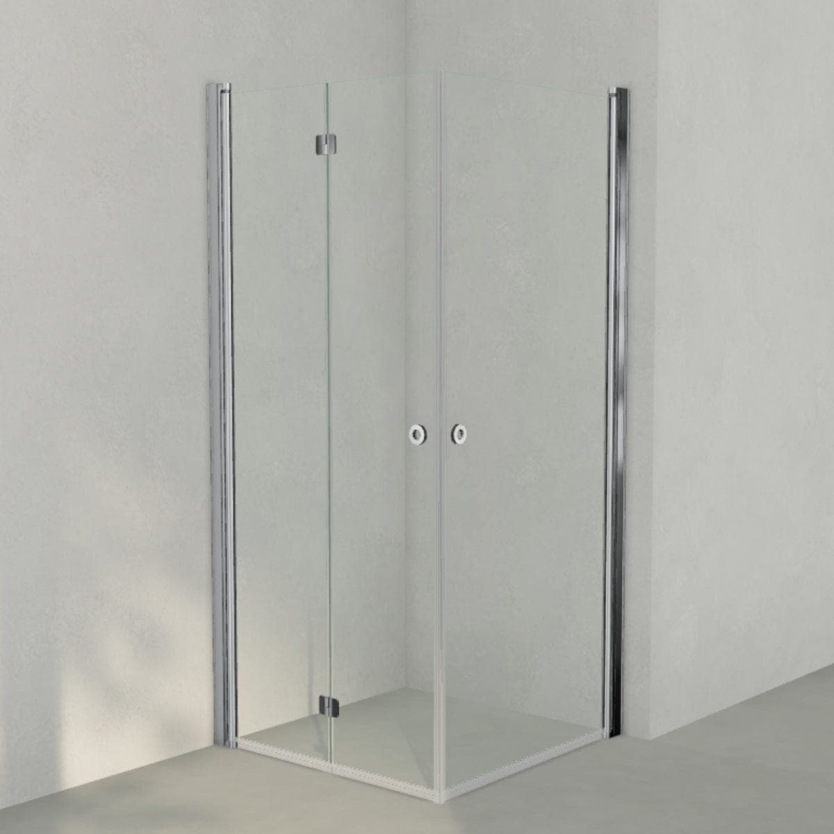 INR Dusjhjørne LINC 66 Flex Måltilpasset Krom / Måltilpasset - venstre / Klart glass INR Iconic Nordic Rooms Dusjhjørne INR-566102300