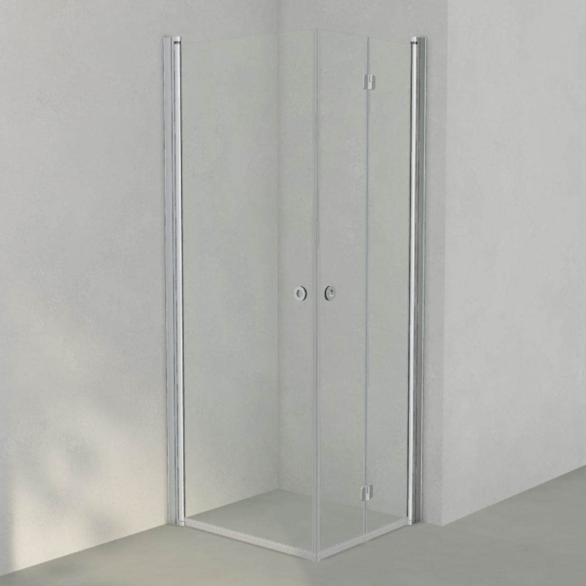 INR Dusjhjørne LINC 66 Flex Original Matt aluminium / 80x70cm / Høyre hengslet INR Iconic Nordic Rooms Dusjhjørne INR-566202987