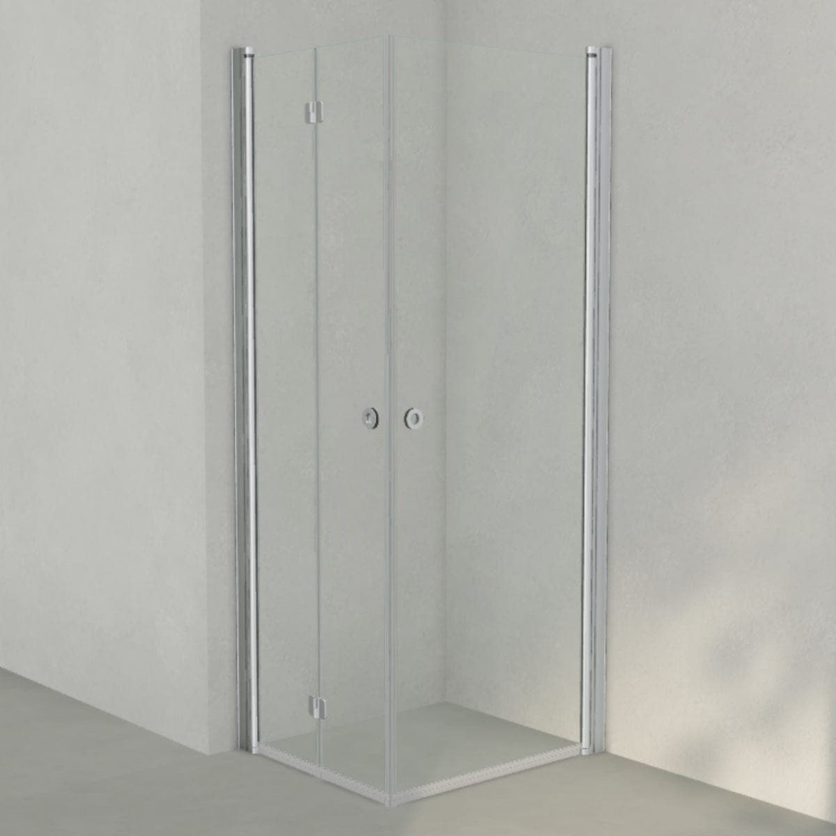 INR Dusjhjørne LINC 66 Flex Original Matt aluminium / 80x70cm / Venstre hengslet INR Iconic Nordic Rooms Dusjhjørne INR-566102987