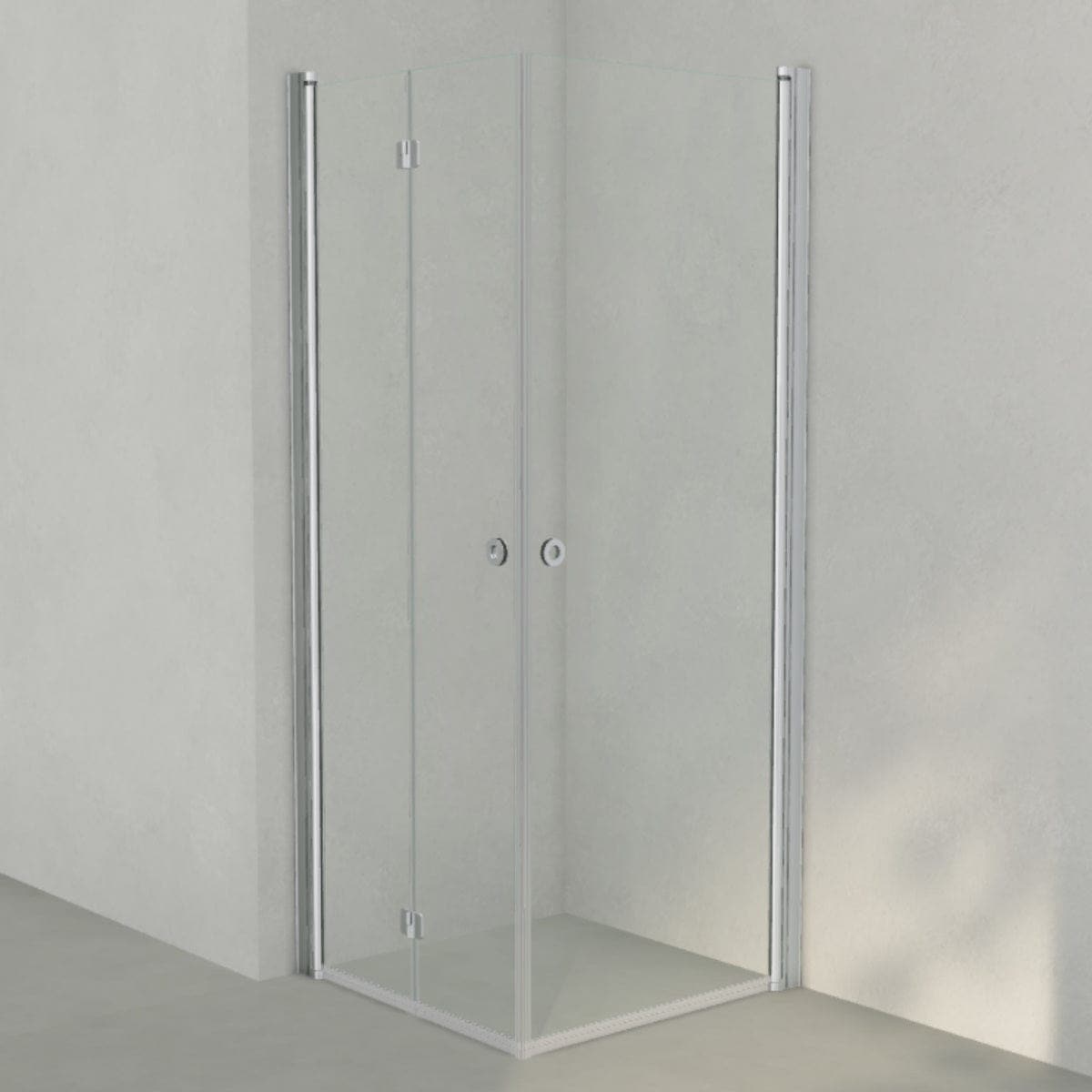 INR Dusjhjørne LINC 66 Flex Original Matt aluminium / 80x80cm / Venstre hengslet INR Iconic Nordic Rooms Dusjhjørne INR-566102988