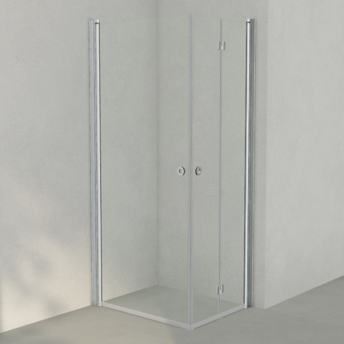 INR Dusjhjørne LINC 66 Flex Original Matt aluminium / 90x70cm / Høyre hengslet INR Iconic Nordic Rooms Dusjhjørne INR-566202997