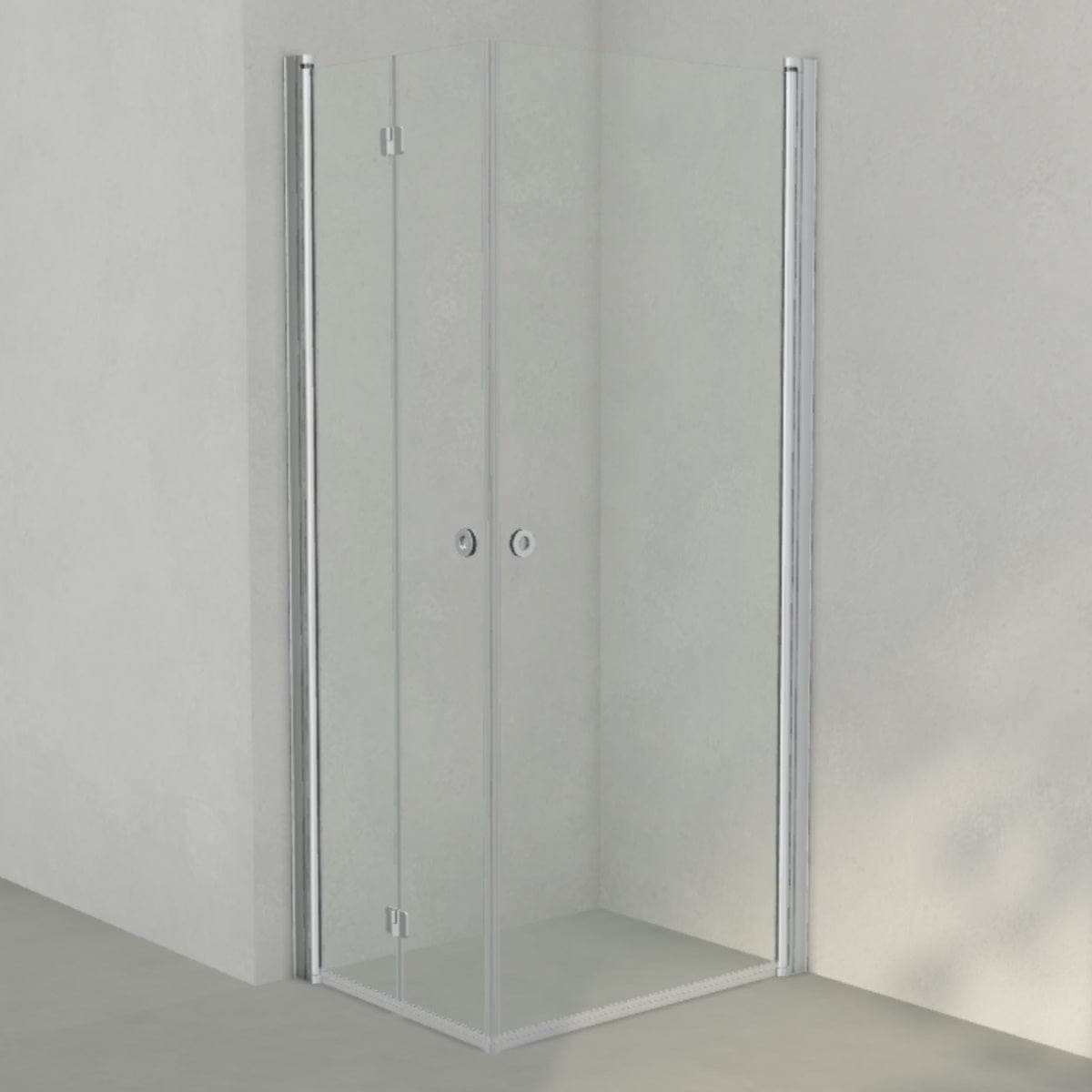 INR Dusjhjørne LINC 66 Flex Original Matt aluminium / 90x70cm / Venstre hengslet INR Iconic Nordic Rooms Dusjhjørne INR-566102997