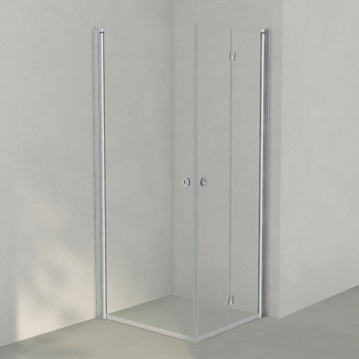 INR Dusjhjørne LINC 66 Flex Original Matt aluminium / 90x80cm / Høyre hengslet INR Iconic Nordic Rooms Dusjhjørne INR-566202998