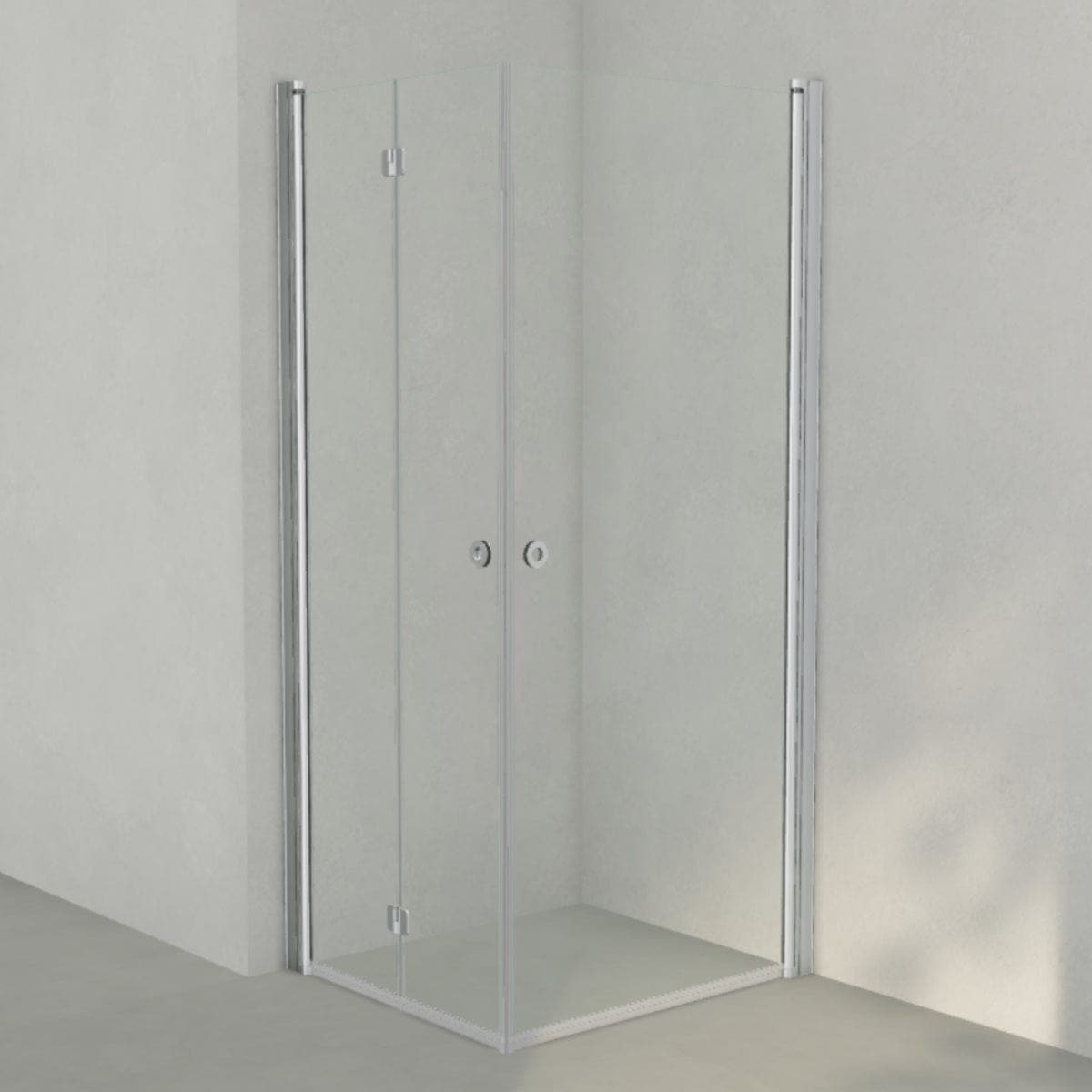 INR Dusjhjørne LINC 66 Flex Original Matt aluminium / 90x80cm / Venstre hengslet INR Iconic Nordic Rooms Dusjhjørne INR-566102998