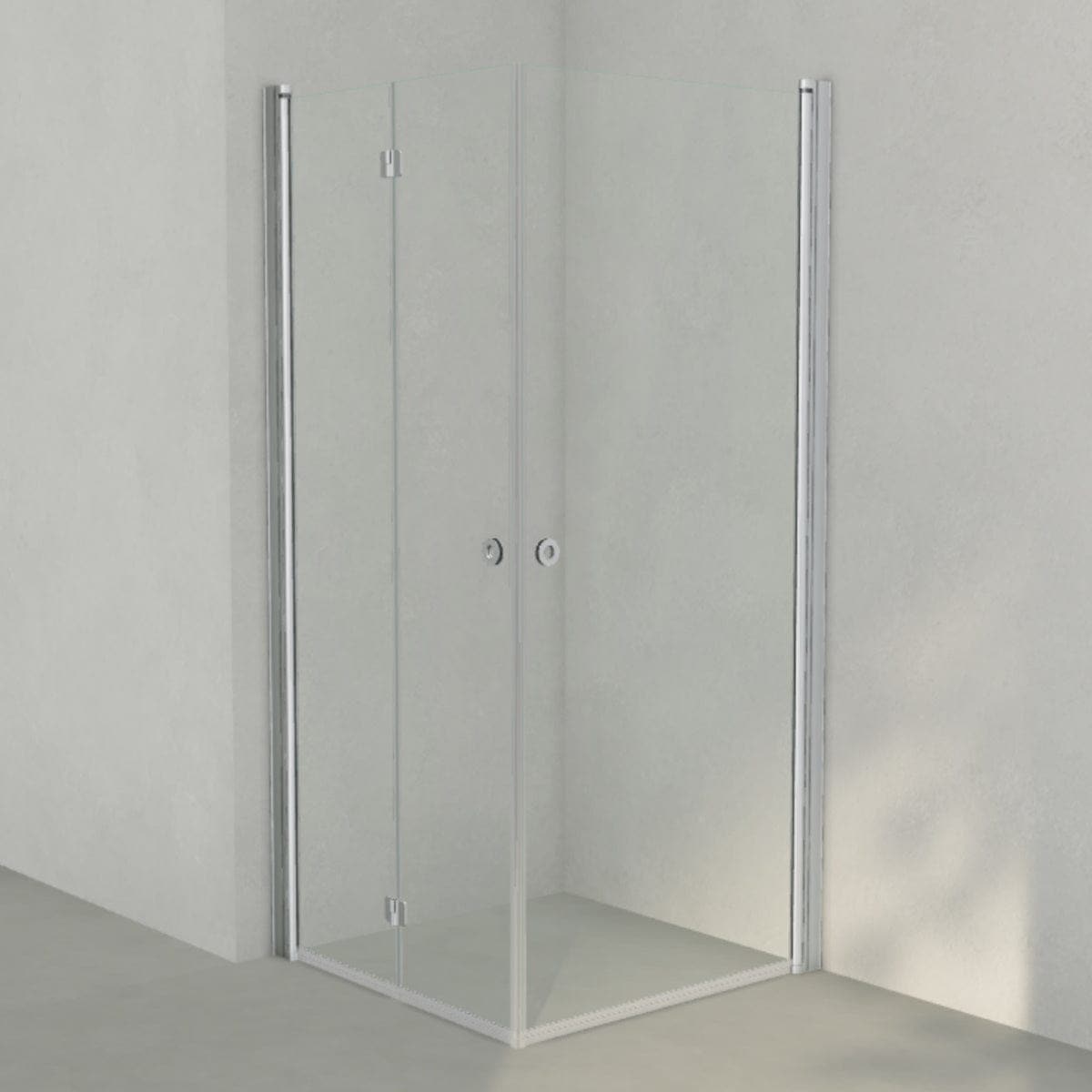INR Dusjhjørne LINC 66 Flex Original Matt aluminium / 90x90cm / Venstre hengslet INR Iconic Nordic Rooms Dusjhjørne INR-566102999