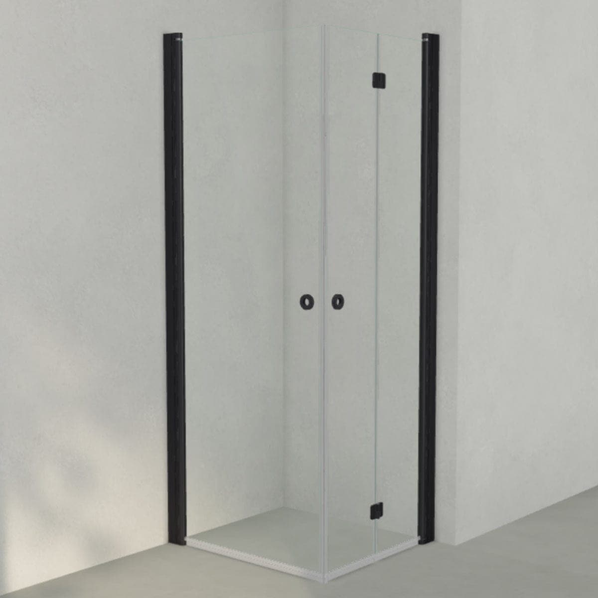 INR Dusjhjørne LINC 66 Flex Original Svart matt / 80x70cm / Venstre hengslet INR Iconic Nordic Rooms Dusjhjørne INR-566102187