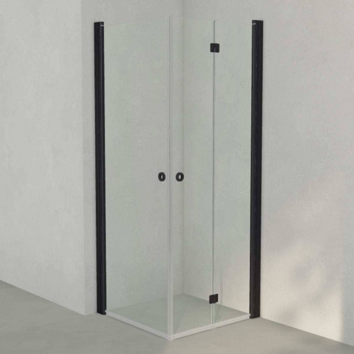 INR Dusjhjørne LINC 66 Flex Original Svart matt / 80x80cm / Venstre hengslet INR Iconic Nordic Rooms Dusjhjørne INR-566102188