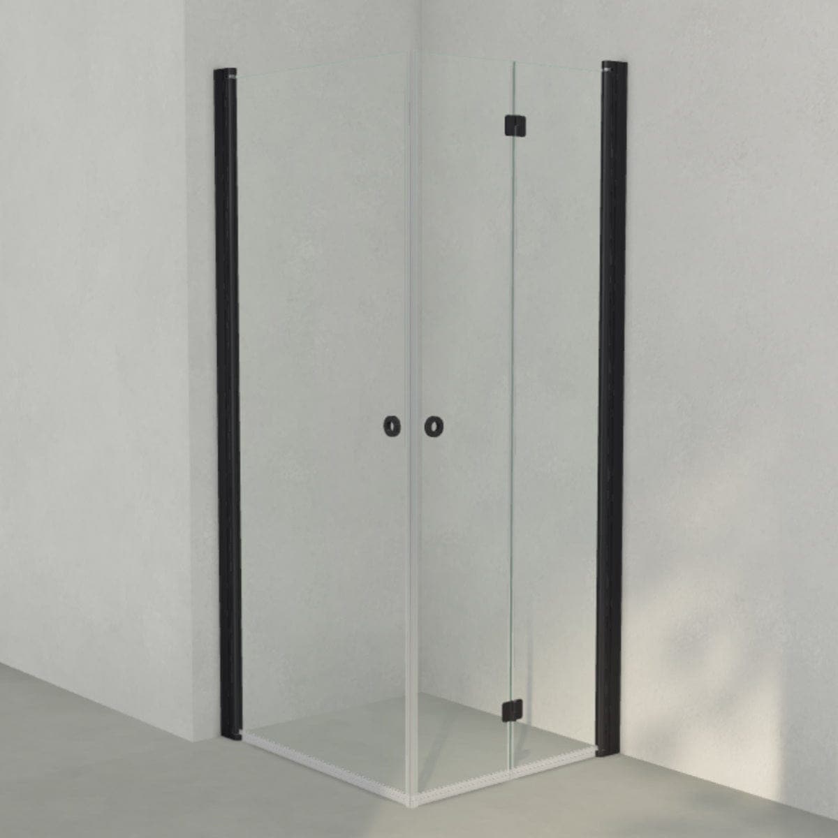 INR Dusjhjørne LINC 66 Flex Original Svart matt / 80x90cm / Venstre hengslet INR Iconic Nordic Rooms Dusjhjørne INR-566102189