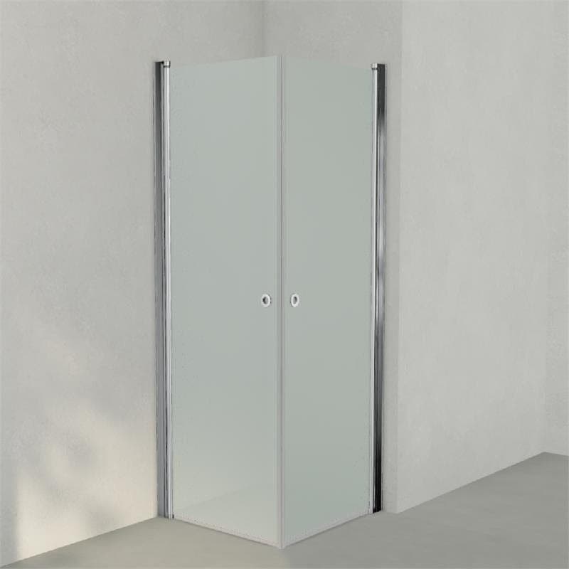 INR Dusjhjørne LINC ANGEL Frostet/Stripe Glass Krom / 70x70cm / Frostet glass INR Iconic Nordic Rooms Dusjhjørne INR-51210377