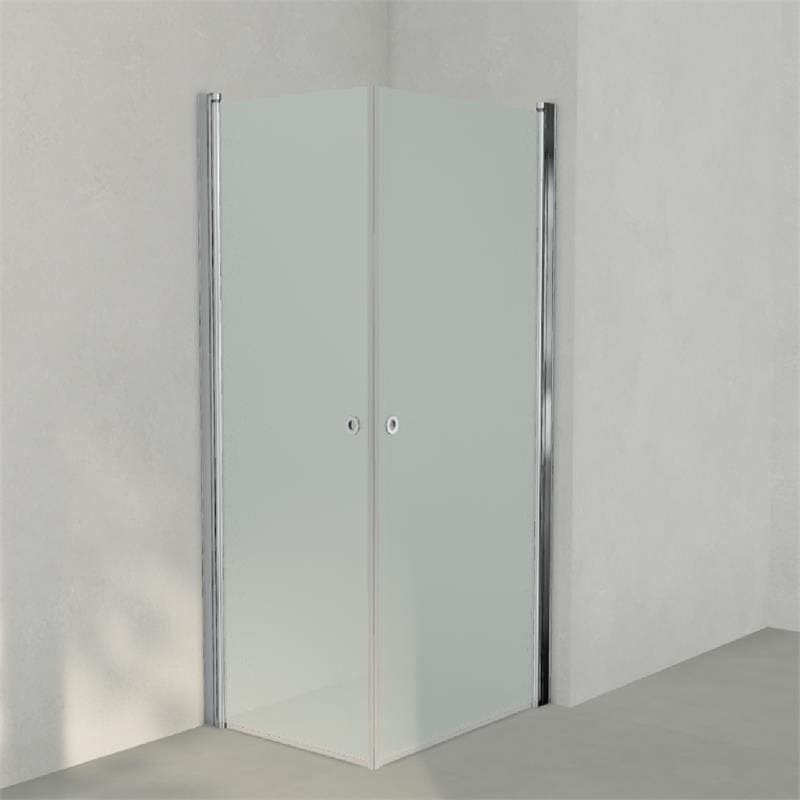 INR Dusjhjørne LINC ANGEL Frostet/Stripe Glass Krom / 70x90cm / Frostet glass INR Iconic Nordic Rooms Dusjhjørne INR-51210379