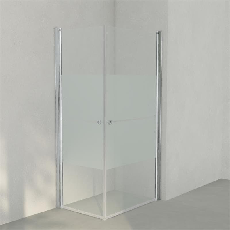 INR Dusjhjørne LINC ANGEL Frostet/Stripe Glass Matt aluminium / 70x100cm / Stripe glass INR Iconic Nordic Rooms Dusjhjørne INR-51230971