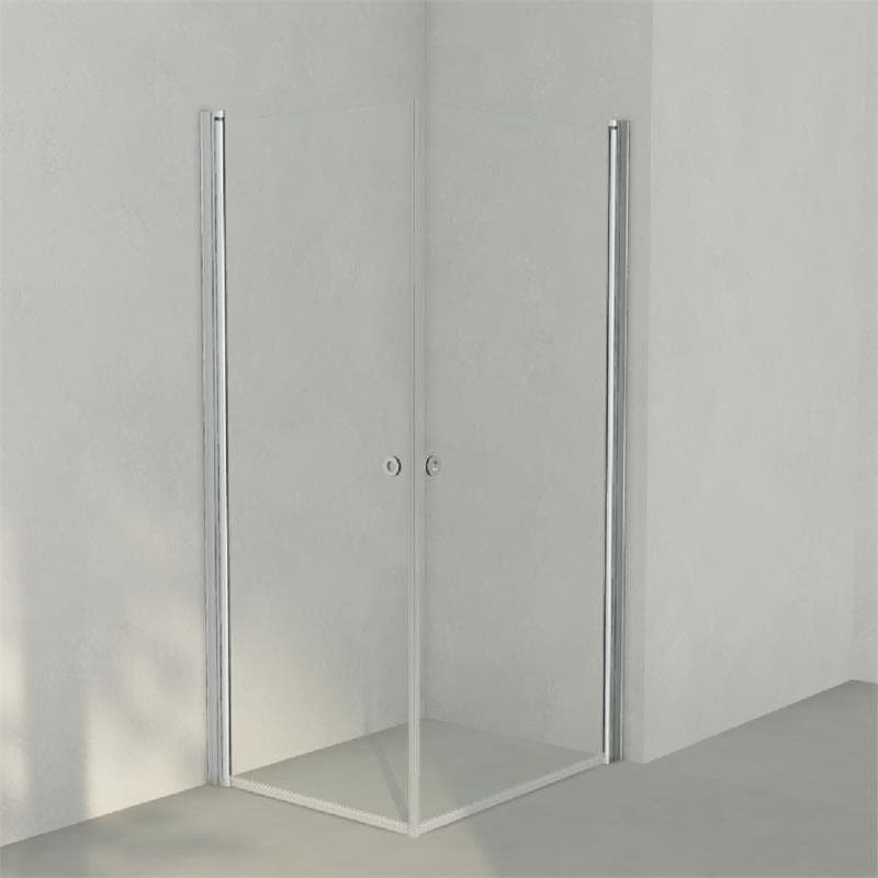 INR Dusjhjørne LINC ANGEL Klart Glass Matt aluminium / 80x100cm / Klart glass INR Iconic Nordic Rooms Dusjhjørne INR-51202981