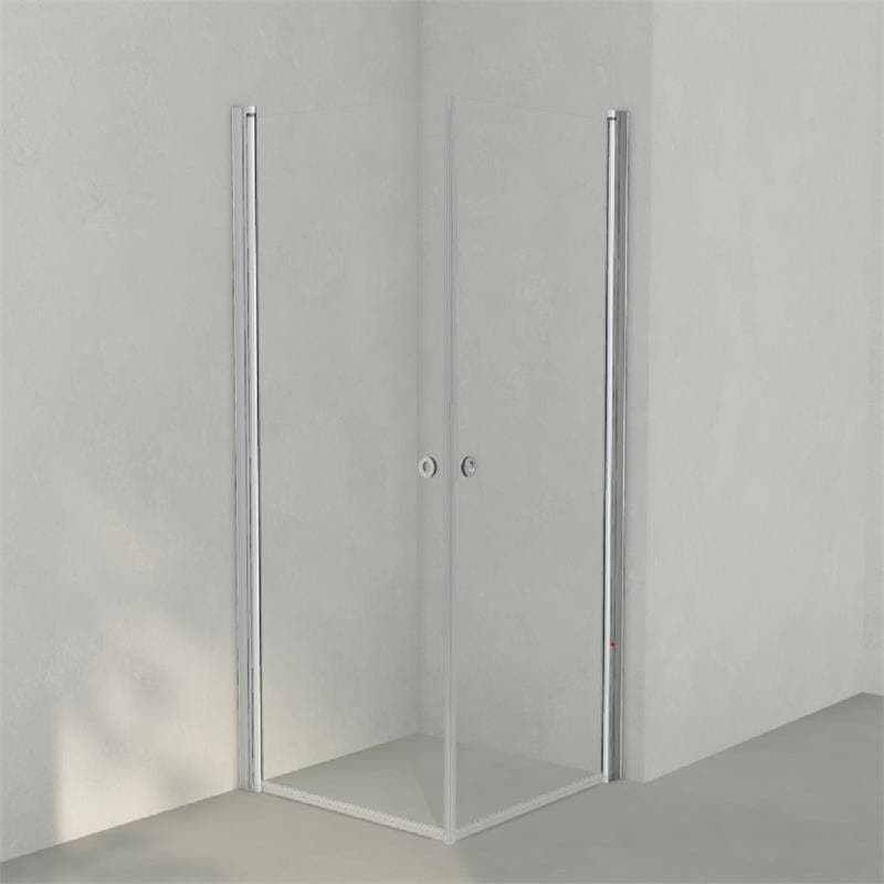 INR Dusjhjørne LINC ANGEL Klart Glass Matt aluminium / 80x80cm / Timeless klart glass INR Iconic Nordic Rooms Dusjhjørne INR-51211988